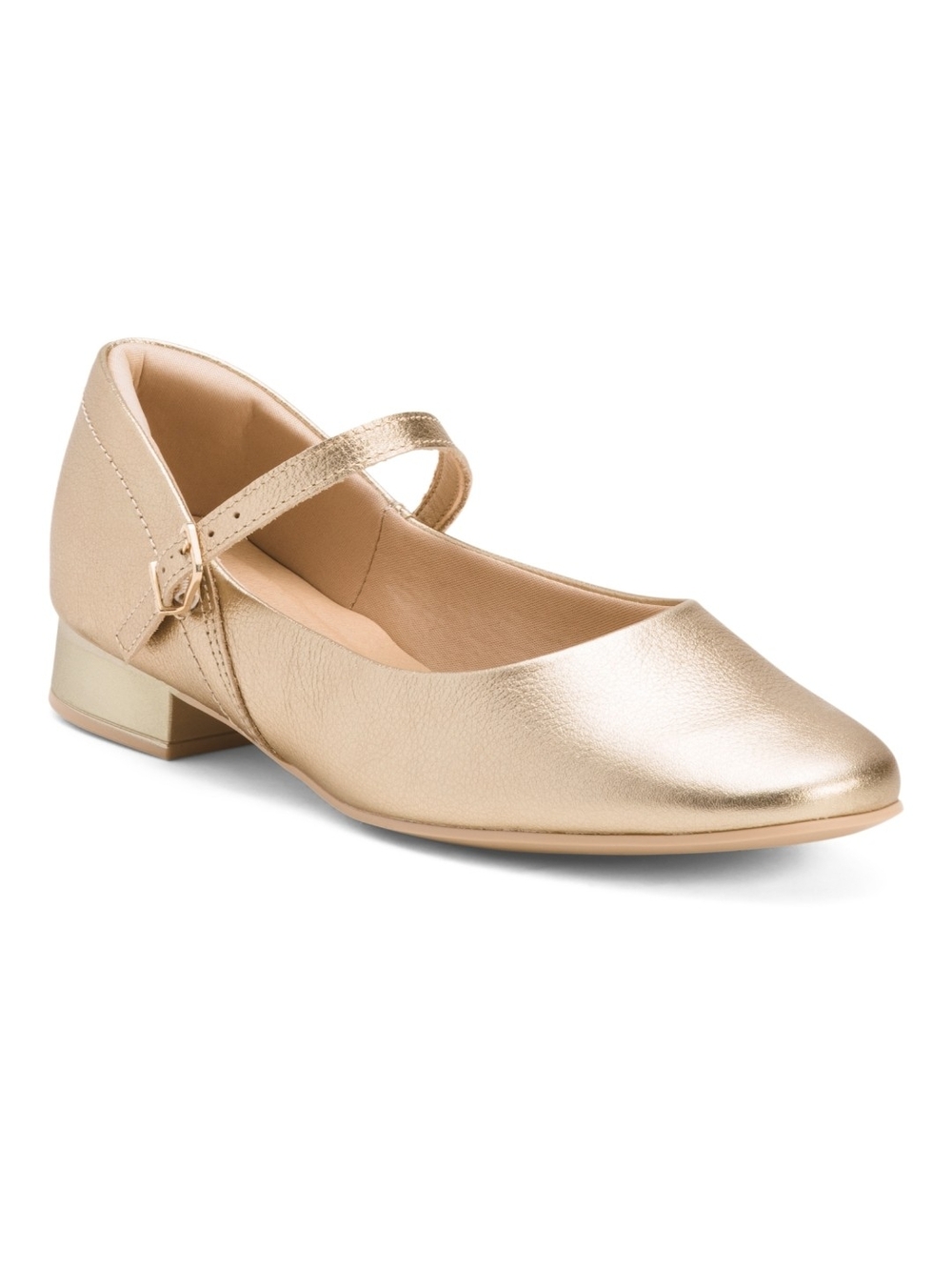 Comportflex Metallic Gold Mary Jane Flat 35 EU